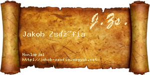 Jakob Zsófia névjegykártya
