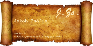 Jakob Zsófia névjegykártya