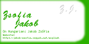 zsofia jakob business card