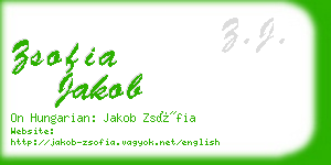 zsofia jakob business card
